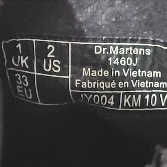 Dr. Martens 1460 Junior Youth Smooth Leather Lace-Up Combat Boots US Size 2 - Picture 10 of 10